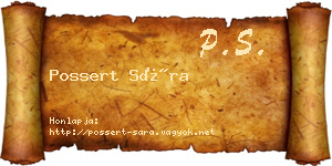 Possert Sára névjegykártya
